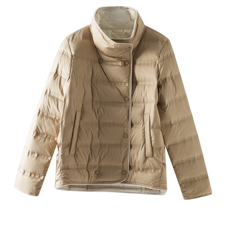 Duck Down high neck puffer jacket