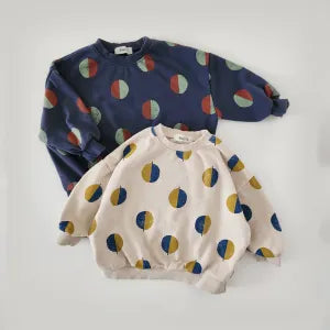 Balloon Print Kids Sports Suit – Comfortable Cotton Set for Spring and Autumn