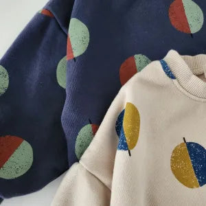 Balloon Print Kids Sports Suit – Comfortable Cotton Set for Spring and Autumn