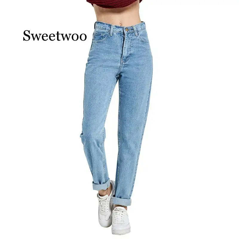 2020 Harem Pants Vintage High Waist Jeans Woman Jeans Full Length Jeans Cowboy Denim Pants