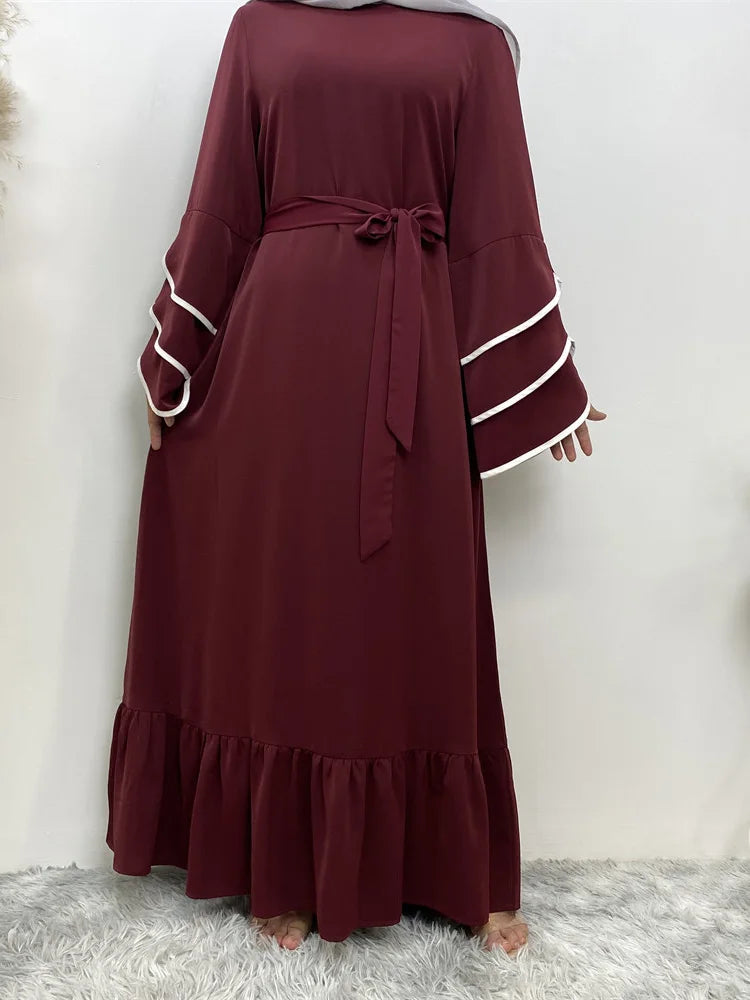 Lastest Islamic Women Dress Kaftan Caftan Marocain Abaya Dubai Women's Ramadan Skirt Kimono Femme Musulmane Ladies Fashion Robe