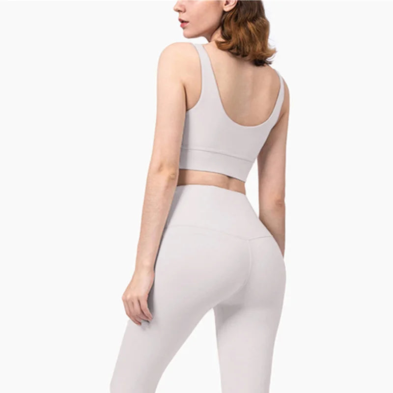 SEMA Yoga Sets Seam Sports Clothing Women Training Wear Fitness Workout Sportswear Sexy Crop Top and Pants Gym Set Female