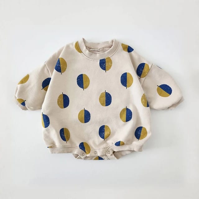 Balloon Print Kids Sports Suit – Comfortable Cotton Set for Spring and Autumn