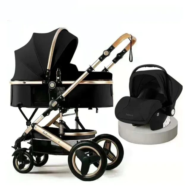 Ulady Luxury 3-in-1 Baby Stroller with Car Seat – High Landscape Infant Trolley Set