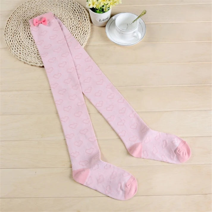 Knee Socks Embroidery Lovely Cute Thigh High Sock