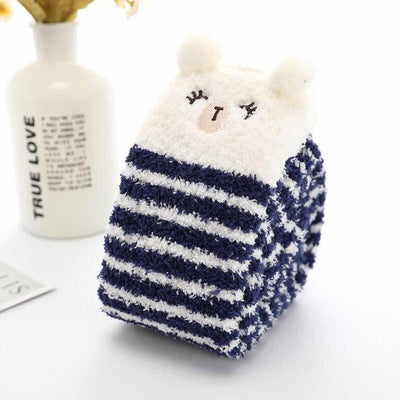 Newly Warm Winter Sleep Sock Thicken Animal Girl Sleep Over Knee