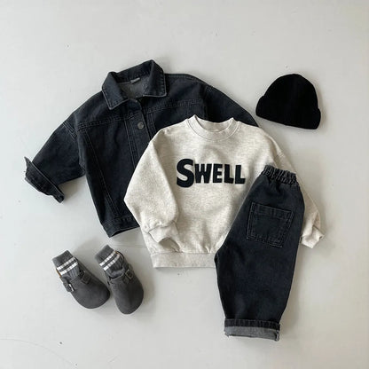 Autumn Toddler Boy Outfit Set | Long Sleeve T-Shirt & Casual Jacket | Baby Boys Clothing Suit 1-5 Years