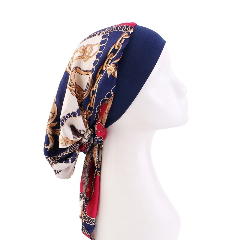 Muslim Women's Print Turban Hat - Stylish Headwear for Fashion and Comfort