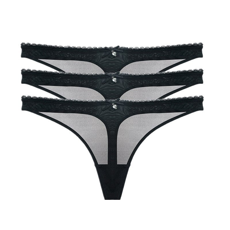 Transparent Thong - Seductive Low-Rise G-String Underwear (3pcs)