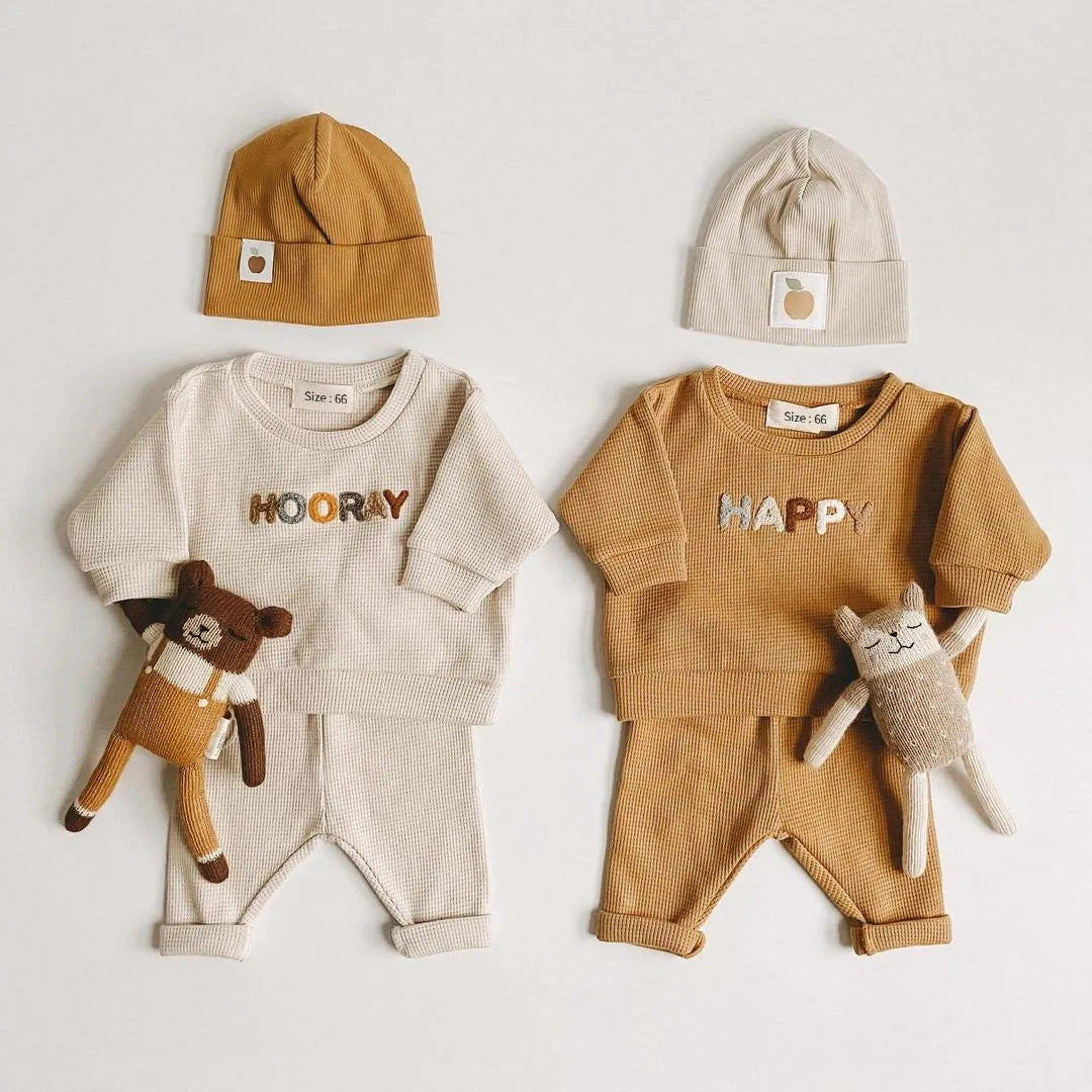 Spring Baby Clothing Set | Newborn Sweatshirt + Pants Ensemble for Stylish Kids