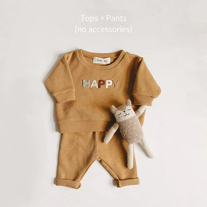 Spring Baby Clothing Set | Newborn Sweatshirt + Pants Ensemble for Stylish Kids