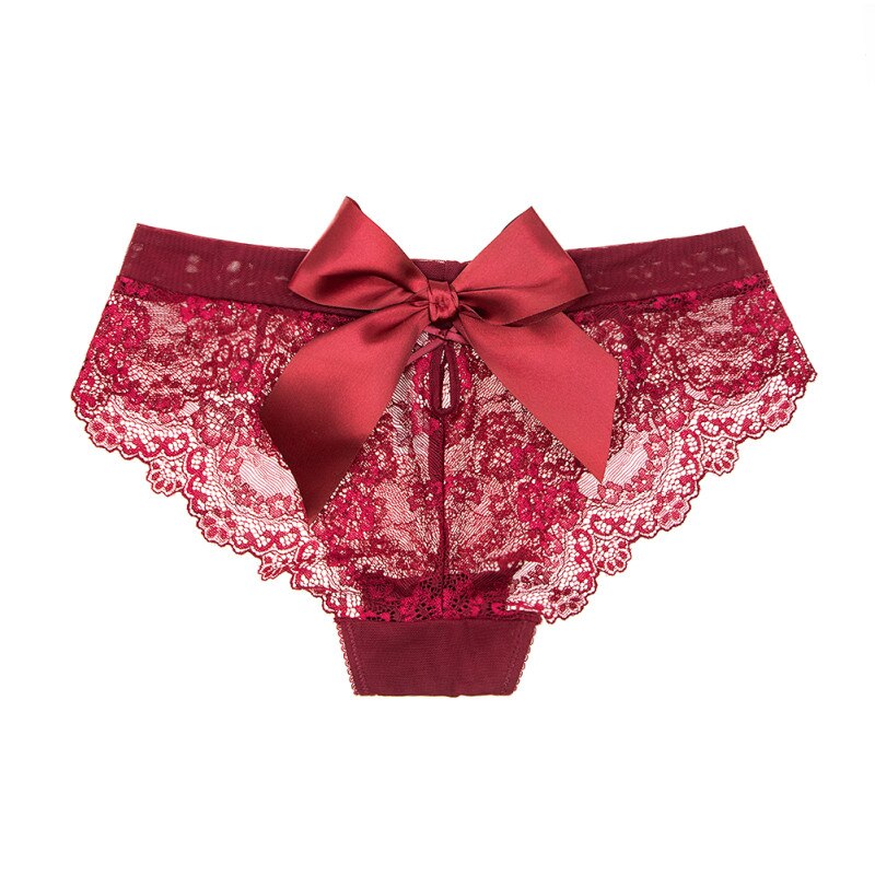 Ulady Women's Beautiful Floral Lace Briefs - Elegant Mid-Rise Panties