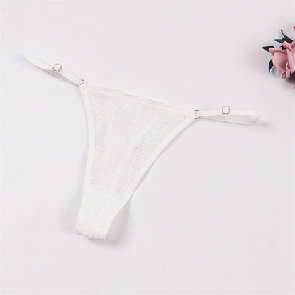 Women's Sexy Perspective Underwear - Adjustable Waist Lingerie G-String Thong