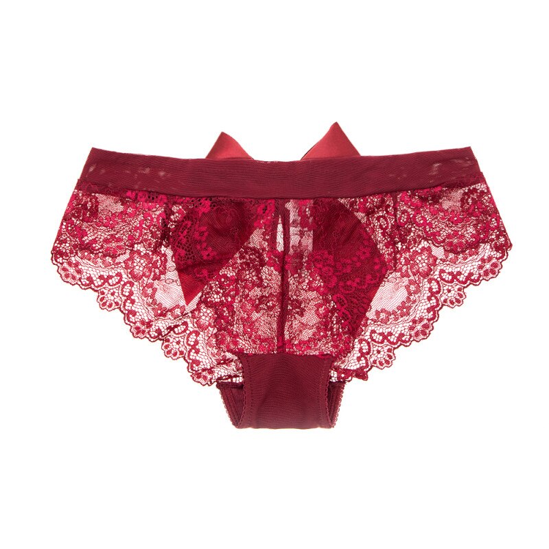 Ulady Women's Beautiful Floral Lace Briefs - Elegant Mid-Rise Panties