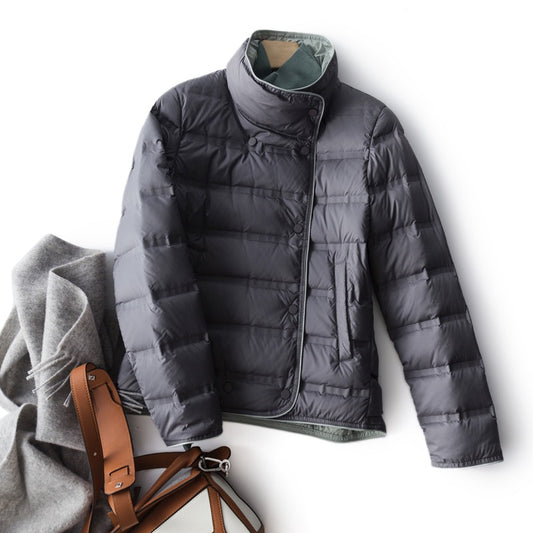 Duck Down high neck puffer jacket