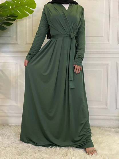 Chic Ruffle Dress for Muslim Women | Elegant Abaya Design