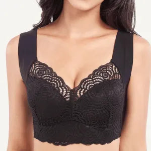 Wire Free Lace Bras Plus Size Thin Cup