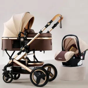 Ulady Luxury 3-in-1 Baby Stroller with Car Seat – High Landscape Infant Trolley Set