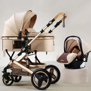 Luxury 3-in-1 Baby Stroller Set with Car Seat – Ulady