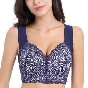 Wire Free Lace Bras Plus Size Thin Cup