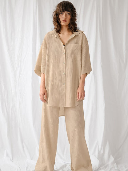 Women's Casual Trouser Suit - Comfortable and Stylish 2-Piece Pajama Set