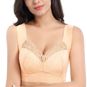 Wire Free Lace Bras Plus Size Thin Cup