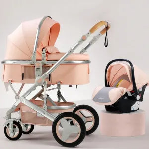 Ulady Luxury 3-in-1 Baby Stroller with Car Seat – High Landscape Infant Trolley Set