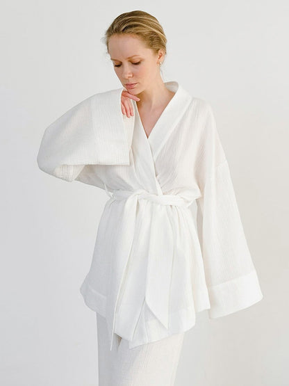 Women's Cotton Nightgown Robe Pajama Set - Comfort and Style Combined