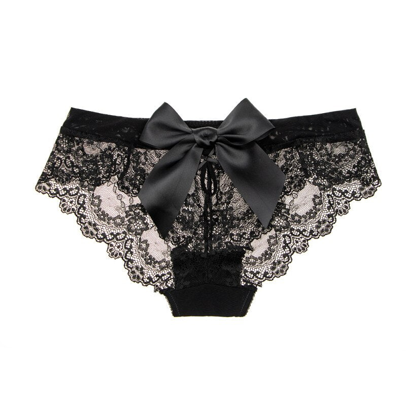 Ulady Women's Beautiful Floral Lace Briefs - Elegant Mid-Rise Panties