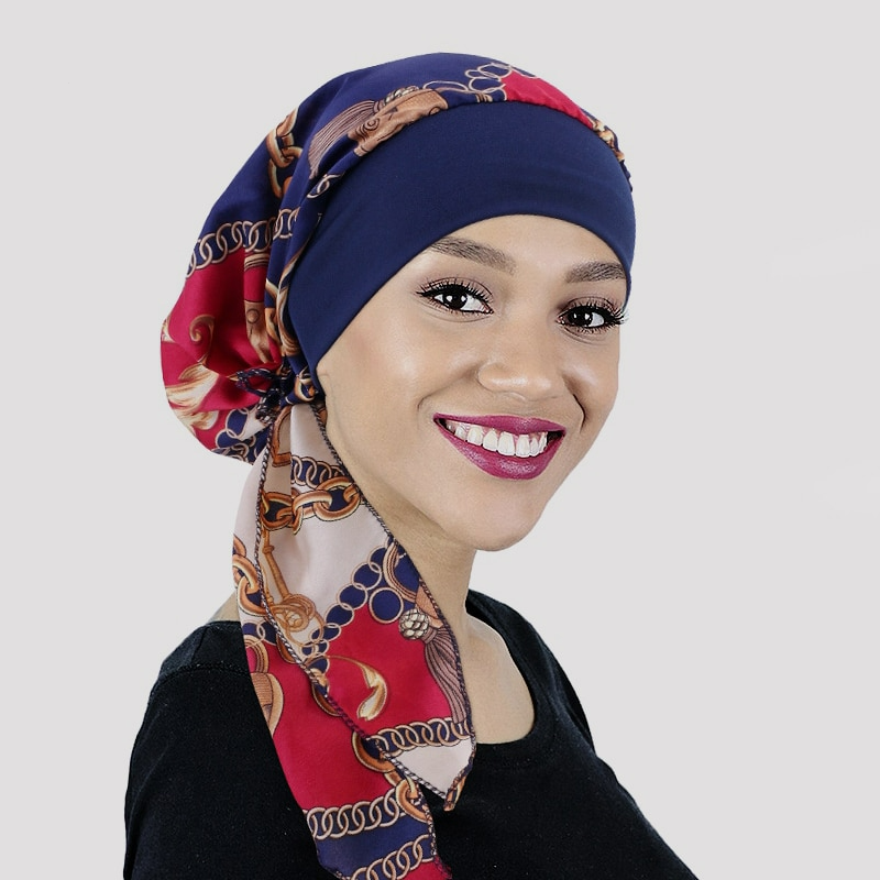 Muslim Women's Print Turban Hat - Stylish Headwear for Fashion and Comfort