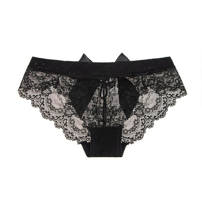 Ulady Women's Beautiful Floral Lace Briefs - Elegant Mid-Rise Panties