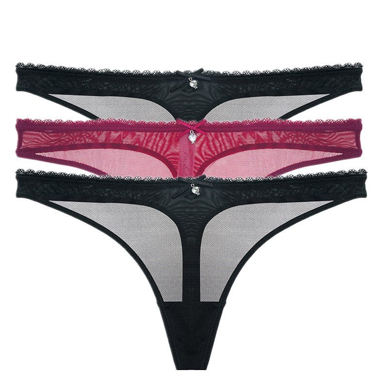 Transparent Thong - Seductive Low-Rise G-String Underwear (3pcs)