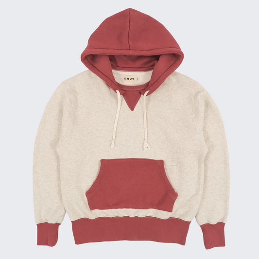 SM Beige With Red  Hoodie