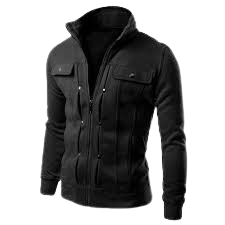 Black Nofs Nylon Zipper Jacket