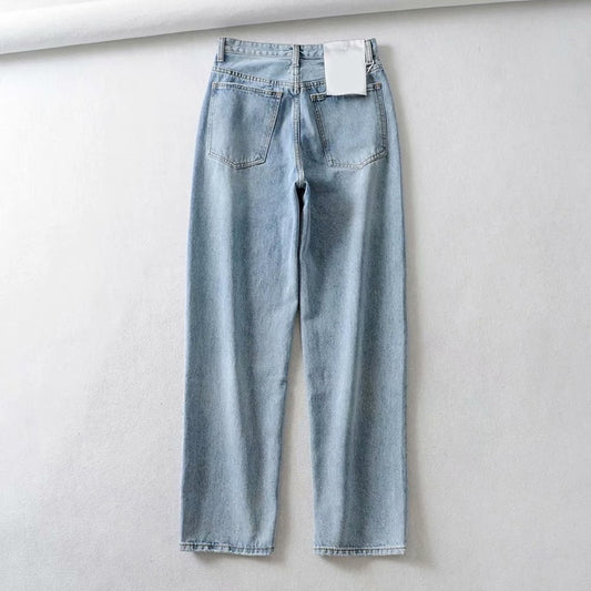 Jeans Korean Style High Waist Denim Pants Streetwear