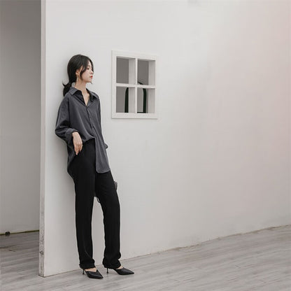 Blouse Office Spring Solid Clothing