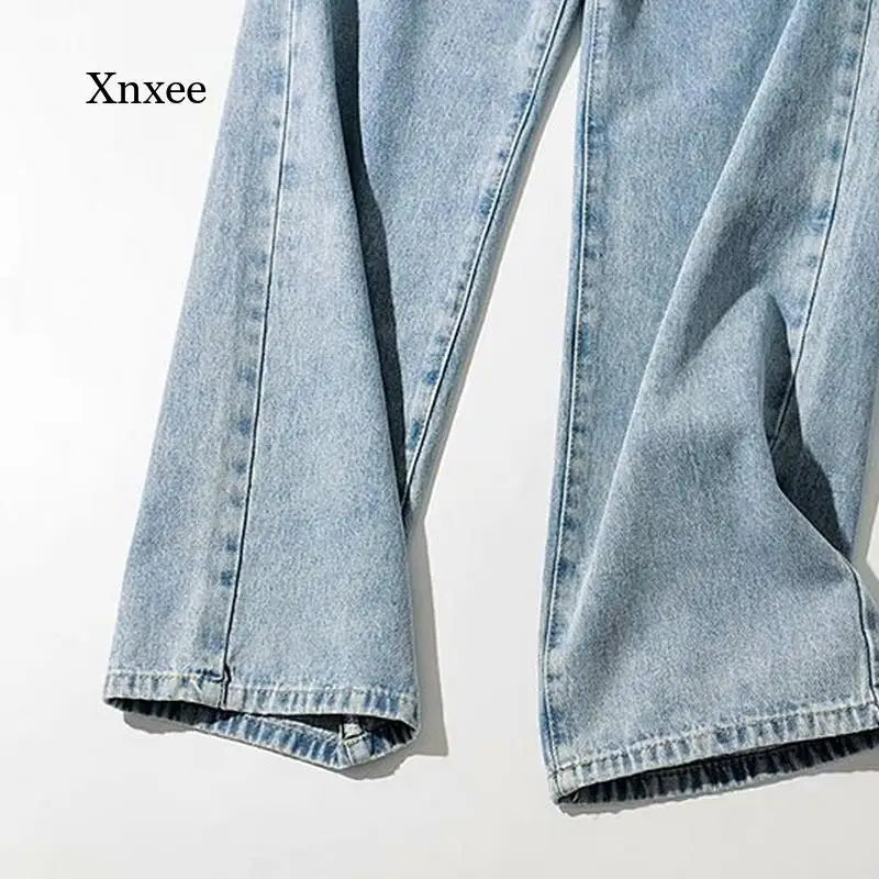 Spring and Autumn Women's Denim Trousers High Waist New Fashion Straight Leg Jeans Women's Street Style Loose Jeans