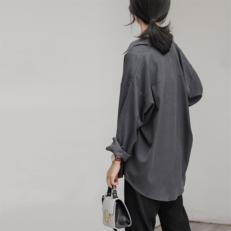 Blouse Office Spring Solid Clothing