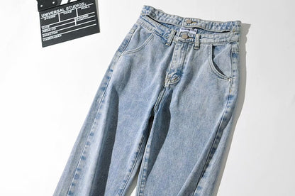 Jeans High Waist Straight Pants Loose