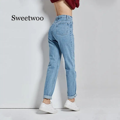 2020 Harem Pants Vintage High Waist Jeans Woman Jeans Full Length Jeans Cowboy Denim Pants