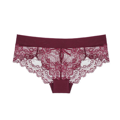 Varsbaby 3 PCS/Lot sexy lace comfortable ladies mid-rise underwear hollow women panties