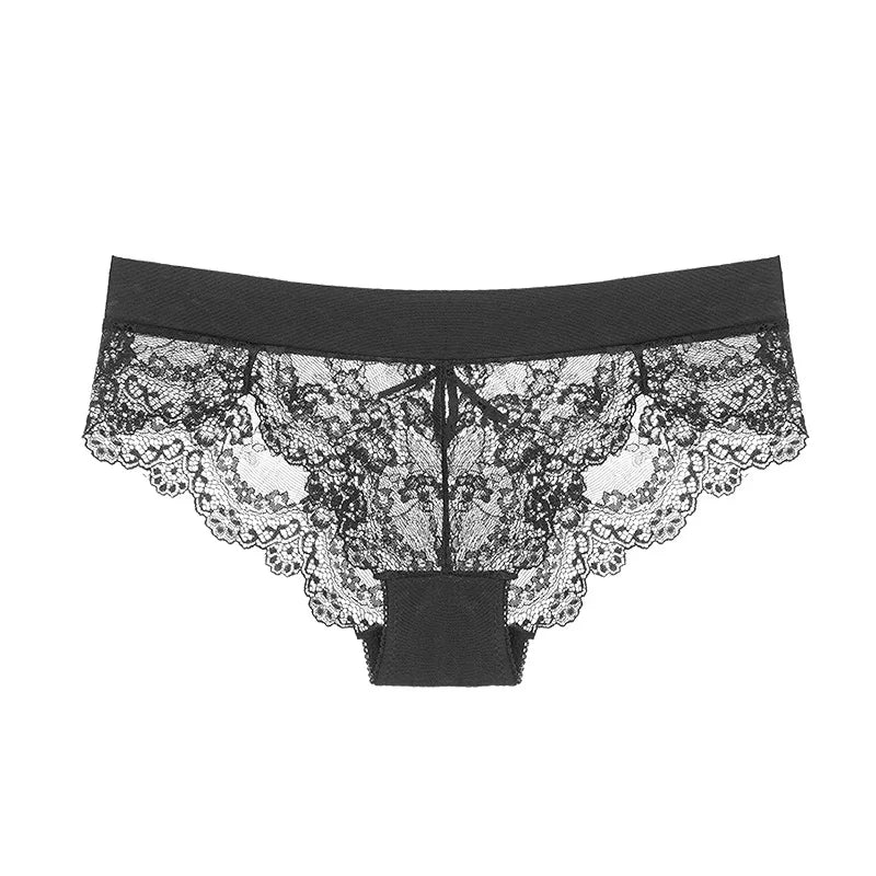 Varsbaby 3 PCS/Lot sexy lace comfortable ladies mid-rise underwear hollow women panties