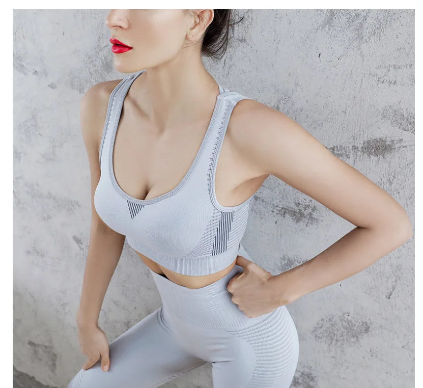 2 Piece Set Workout Clothes For Women Sports Bra And Leggings Set Sports Wear For Women Gym Clothing Athletic Yoga Sets