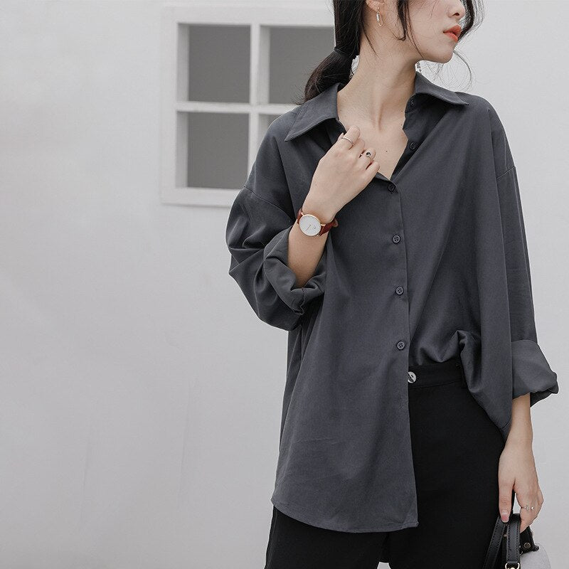 Blouse Office Spring Solid Clothing