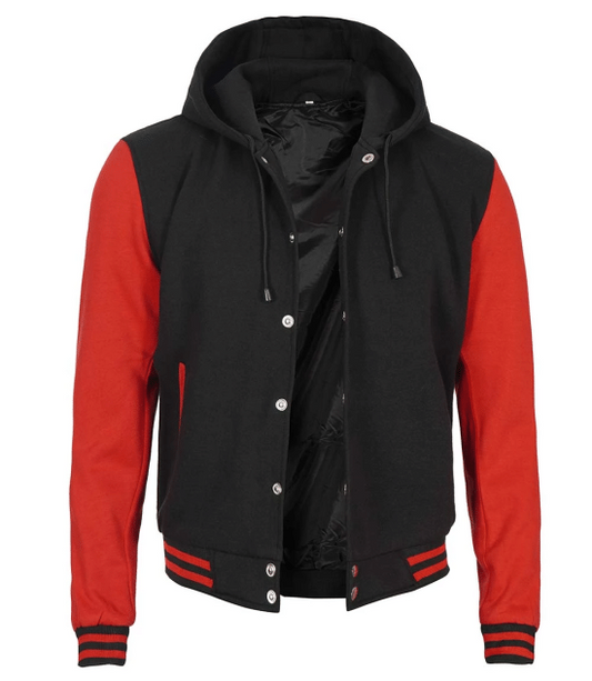 Black SM Devil Varsity Jacket