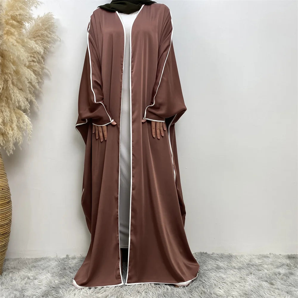 Women Chiffon Abaya Eid Mubarek Muslim Dresses Robe Isamic Clothing Long Sleeve Hijab Vestidos Fashion Abayas For Women