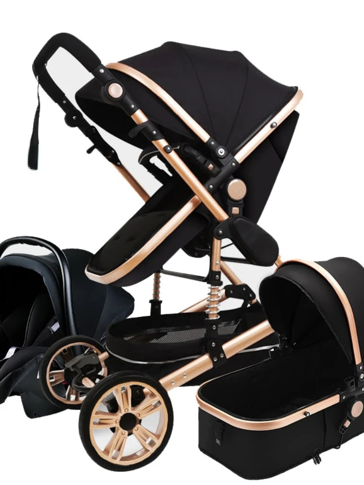 Luxury  Baby Stroller High Landview 3 in 1 Baby Stroller  Portable Baby Pushchair Baby Pram  Baby Comfort for Newborn