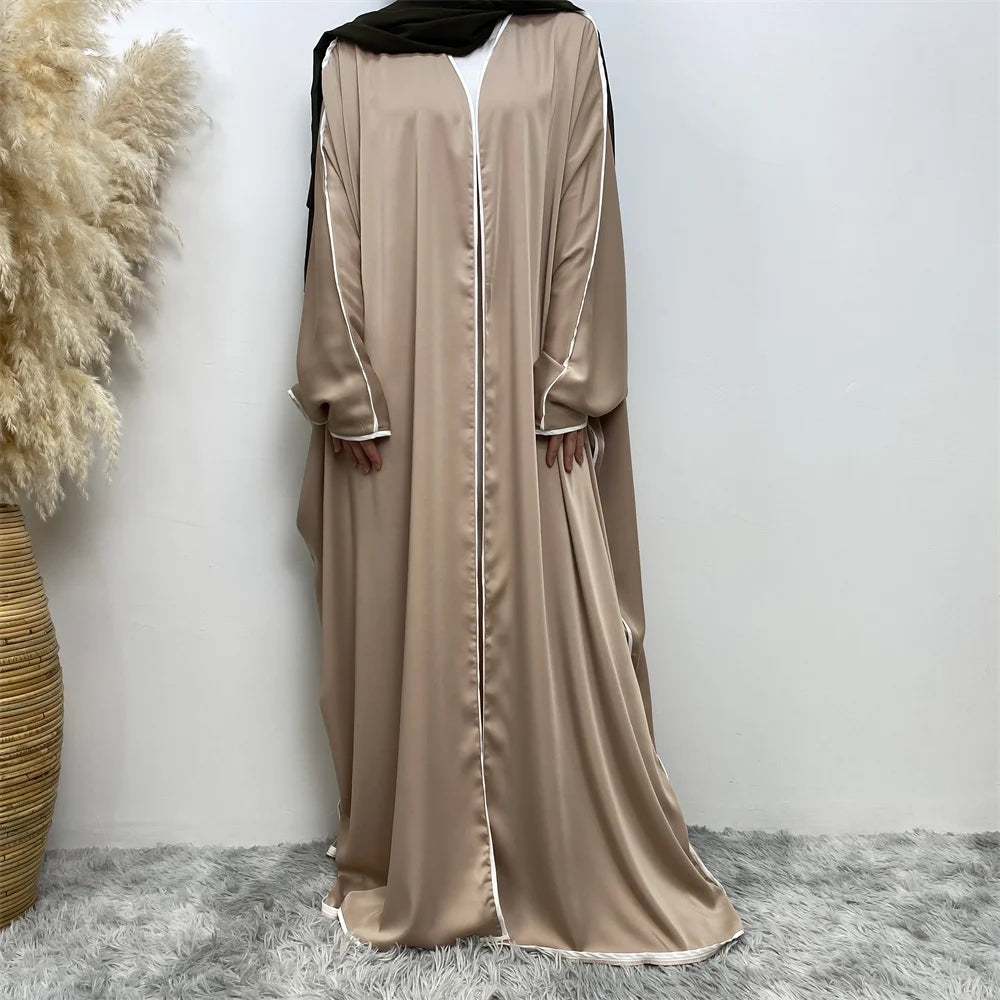 Women Chiffon Abaya Eid Mubarek Muslim Dresses Robe Isamic Clothing Long Sleeve Hijab Vestidos Fashion Abayas For Women