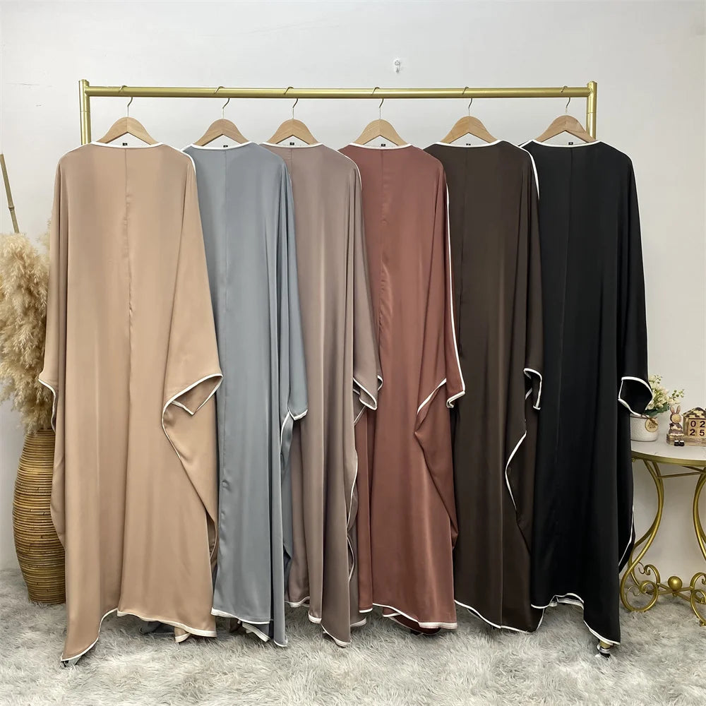 Women Chiffon Abaya Eid Mubarek Muslim Dresses Robe Isamic Clothing Long Sleeve Hijab Vestidos Fashion Abayas For Women