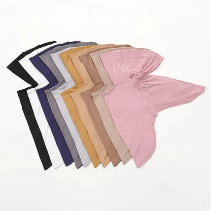 Women Muslim Underscarf Head Cover Muslim Headscarf Inner Hijab Caps Islamic Underscarf Ninja Hijab Scarf Hat Cap Bone Bonnet